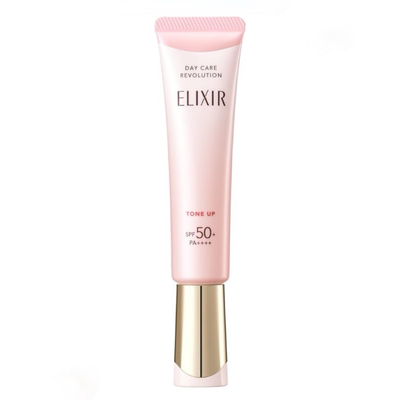 (Hàng nhập khẩu) Kem chống nắng nâng tone sáng hồng Elixir Day Care Revolution Tone Up SPF 50+