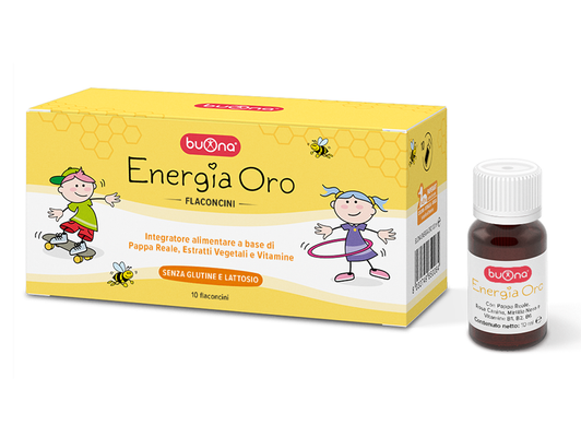 (Hàng nhập khẩu) Siro ăn ngon Buona Energia Oro cho trẻ biếng ăn hỗ trợ tiêu hóa, hộp 10 lọ x 10ml