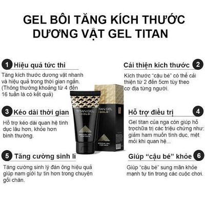 Gel Titan Gold dùng 30 lần  Trợ Giá Tốt Kèm Quà Tặng