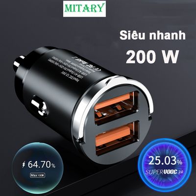Tẩu sạc nhanh đa năng 200W cho Huawei, Oppo, Vivo, Xiaomi,Oppo, Honor , Samsung I-Phone, LG trên ô tô xe máy- MTR015 236141