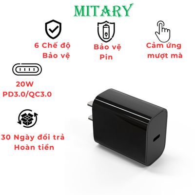 Củ Sạc Nhanh 20W Pd cổng Type C cho điện thoại máy tính bảng 236168