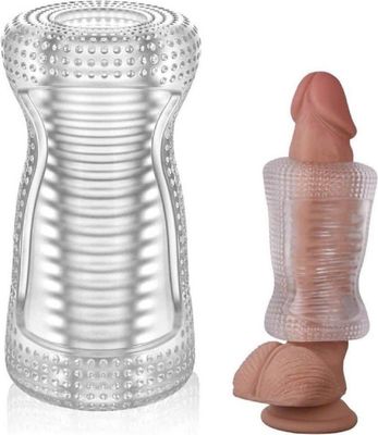 Cốc massage, silicon trong suốt, che tên sp