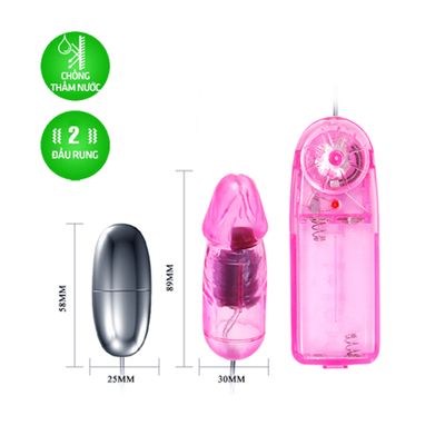 Trứng rung tình yêu 2 đầu Anime inox nhựa hình dương vật siêu kích thích nữ giới [đổi tên khi giao] 720229
