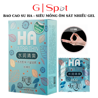 Bao Cao Su Ha Ultra Thin - Siêu Mỏng Ôm Sát, Nhiều Gel, Nội Địa Trung - Có Phân Loại Lẻ