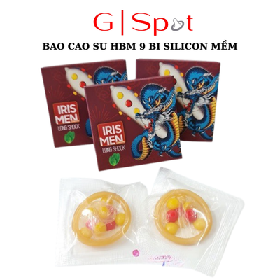 Bao Cao Su HBM 9 Bi Silicon Mềm - Hộp 2 Cái - Kéo Dài Quan Hệ