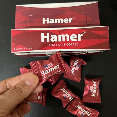 Kẹo sâm ngậm hamer vị cà phê truyền thống chính hãng usa có cờ