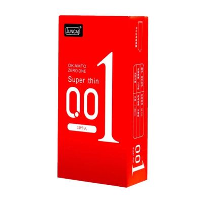Bao cao su Juncai 001 Okamto Superthin Red - Siêu mỏng, hương vani - Hộp 10 cái 326852