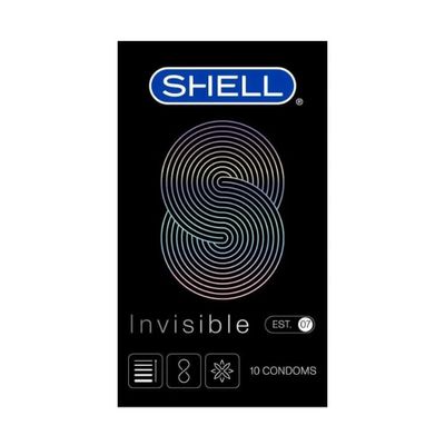 Bao cao su Shell Invisible - Siêu mỏng, chống tuột, kéo dài thời gian - Hộp 10 cái 327031