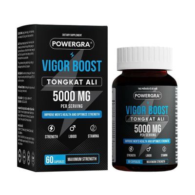 Viên uống phục hồi và tăng cường sinh lý nam giới Powergra Vigor Boost Tongkat Ali - Hộp 60 viên 327201