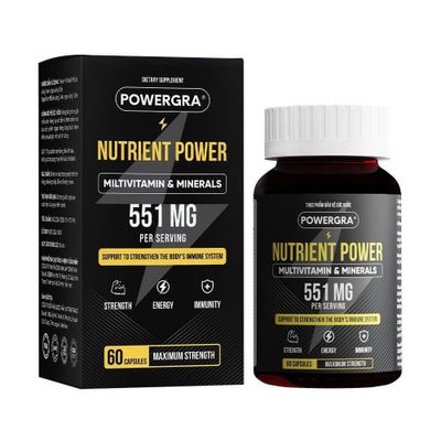 Viên uống bổ sung vitamin tổng hợp và khoáng chất Powergra Nutrient Power - Hộp 60 viên 327209