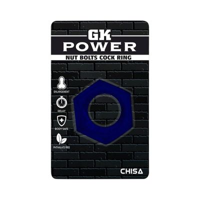 Vòng đeo kéo dài thời gian Chisa Nut Bolts Cock Ring - Blue 327463