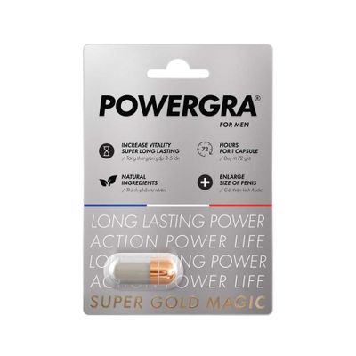 Viên uống tăng kích thước, kéo dài thời gian Powergra For Men (Super Gold Magic) - Vỉ 1 viên 327480