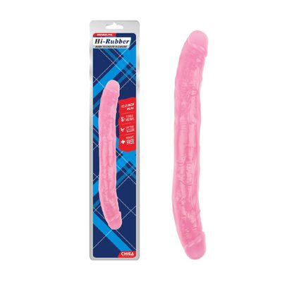 Dương vật giả 2 đầu Chisa Hi-Rubber 12.8 Inch Hồng