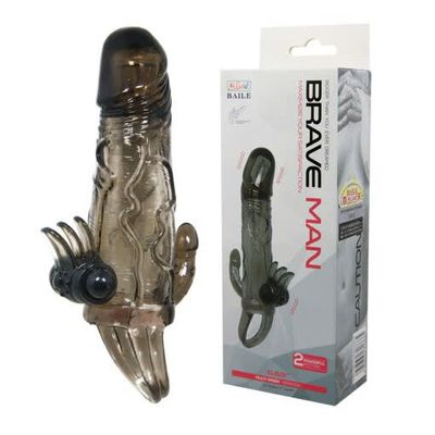Bao Cao Su Đôn Dên Rung 2 Đầu Có Quai Đeo Brave Man 330423