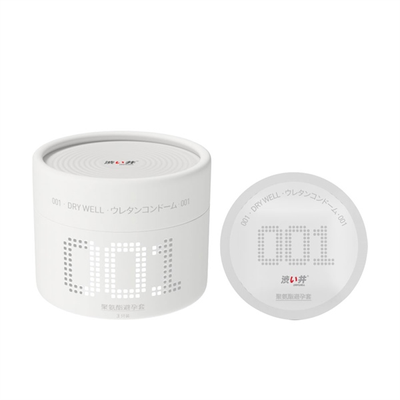 Bao cao su siêu mỏng DryWell Super Thin PU 001 3 chiếc tiêu chuẩn Nhật Bản giá rẻ tiết kiệm