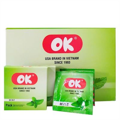 Bao cao su OK Bạc Hà 48h 144 cái