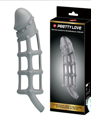 Bao cao su đôn dên Penis Ssleeve Ball Strap hình rọ lưới có quai đeo