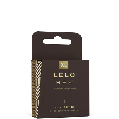 Hộp 3 bao cao su 58mm cao cấp Lelo Hex XL ( Size Lớn )