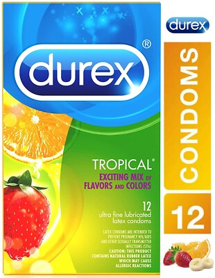 Bao cao su cao cấp 5 mùi hương Durex Tropical Condoms ( Hộp 12 )