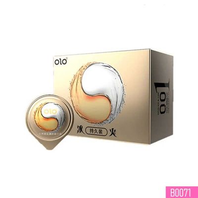 Bao cao su OLO 0.01 Ice & Fire Lửa Băng siêu mỏng kéo dài thời gian Hộp 10 cái