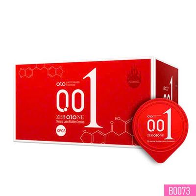 Bao cao su OLO 0.01 Đỏ siêu mỏng nóng ấm Hộp 10 cái