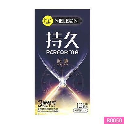 Bao cao su Meleon Performa Ultra Thin kéo dài thời gian siêu mỏng Hộp 12 cái