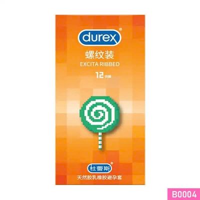 Bao cao su Durex Excita Ribbed thân ren Hộp 12 cái