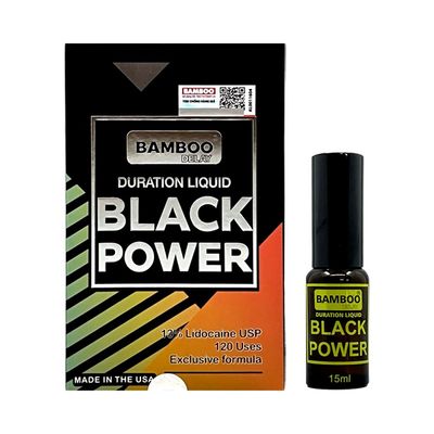 Xịt chống xuất tinh sớm Bamboo delay Black Power 15ml tiêu chuẩn Mỹ chính hãng