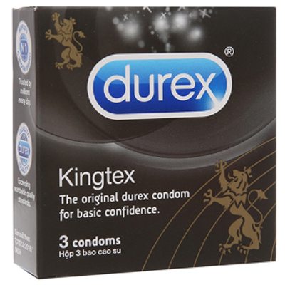 Bao Cao Su Size Nhỏ Durex Kingtex (Hộp 3)