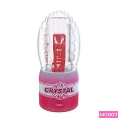 Âm đạo giả cầm tay Crystal Bolt trong suốt