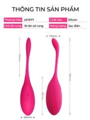 Trứng rung LEVETT 16 chế độ rung điều khiển từ xa dùng pin sạc