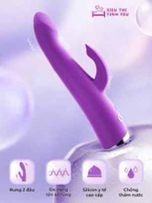 Dương vật giả Durex Dual-Head Vibrator- Pulsing 5 chế độ rung dùng pin 336104