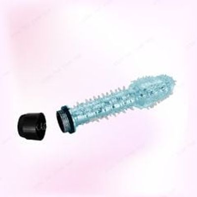 Dương vật giả Baile cầm tay có gai rung mạnh dùng pin - Màu xanh