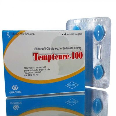 Viên uống hỗ trợ phái mạnh tăng bản lĩnh đàn ông Temptcure - 100 hộp 1 vỉ x 4 viên nén
