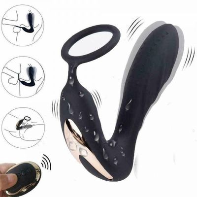 Plug rung nhiều chế độ cực mạnh điều khiển từ xa kiêm vòng đeo dương vật