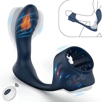 Plug tạo nhiệt và rung tại 2 điểm kích thích tuyến tiền liệt mạnh mẽ điều khiển từ xa
