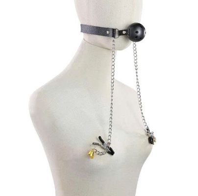 Kẹp vú kiêm khóa hàm BDSM