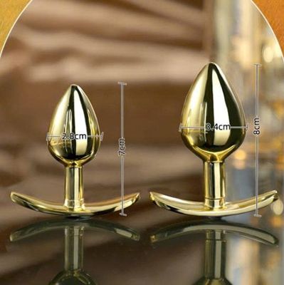 Phích cắm hậu môn inox mạ vàng