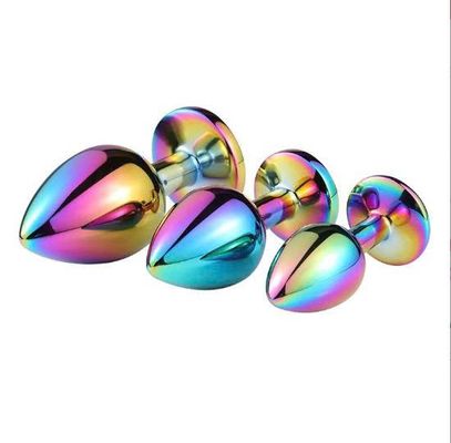 Phích cắm hậu môn inox đa màu sắc 339393