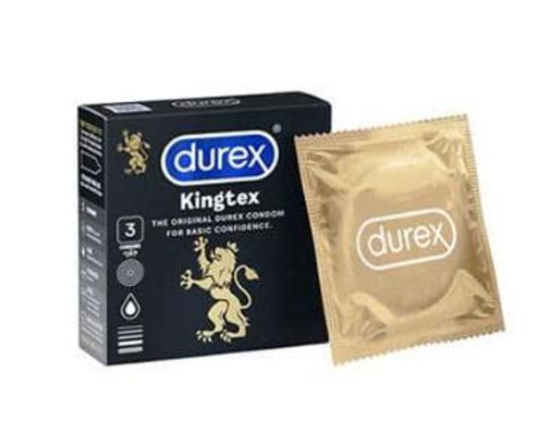 Bao Cao Su Durex Kingtex Size Nhỏ Hộp 3 Chiếc Chính Hãng