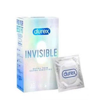 Bao Cao Su Durex Invisible Siêu Mỏng Hộp 10 Chiếc
