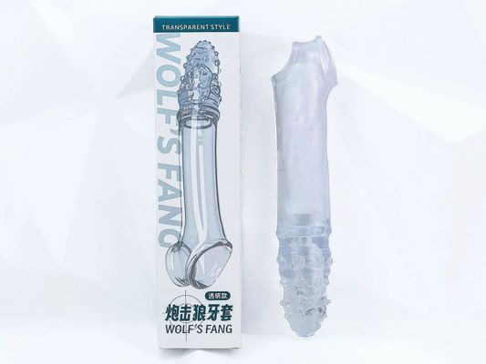 Bao cao su đôn dên Wolf's Fang có gắn bi rung tăng kích thước