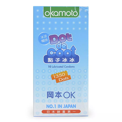 Bao Cao Su Kéo Dài Xuất Tinh - Gai Li Ti - Mát Lạnh - Okamoto Dot De Coll Nhật Bản