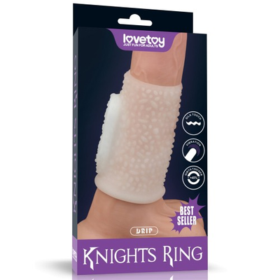 Bao Cao Su Đôn Dên Khúc - Có Gai - Rung - Mềm Mịn - Knights Ring Lovetoy USA