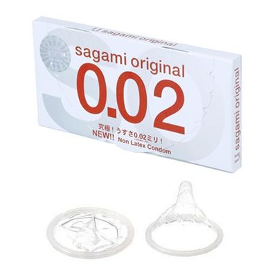 Bao cao su Sagami 0.02 cực siêu mỏng 2 chiếc