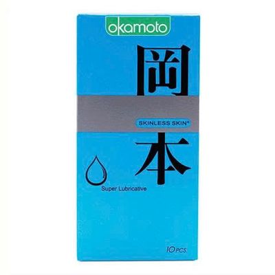 [Free Ship + Giảm sốc] Bao cao su Okamoto Super Lubricative siêu mỏng nhiều gel hộp 10 chiếc