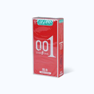 Okamoto 0.01 Zero One – Bao cao su siêu mỏng nhất thế giới hộp 4 chiếc