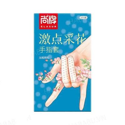Bao cao su đôn ngón tay Elasun xanh 2 chiếc chính hãng