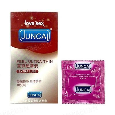 Bao cao su siêu mỏng Juncai Feel Ultra Thin hộp 10 chiếc chính hãng