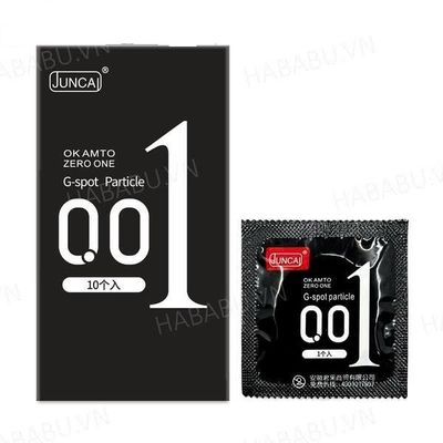 Bao cao su siêu mỏng Juncai Ok Amto G-spot Particle hộp 10 chiếc chính hãng
